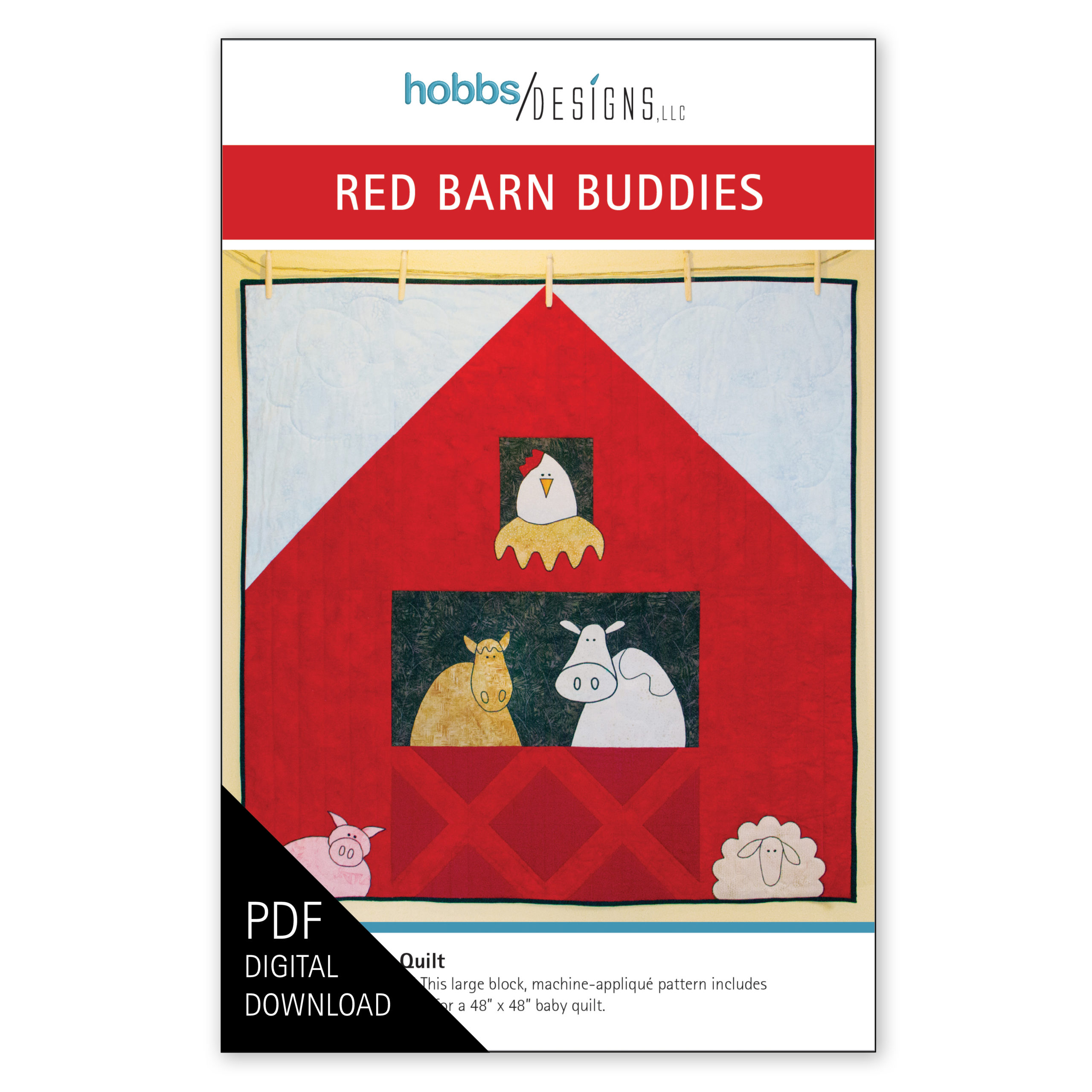 Red Barn Buddies Quilt Pattern Cover
