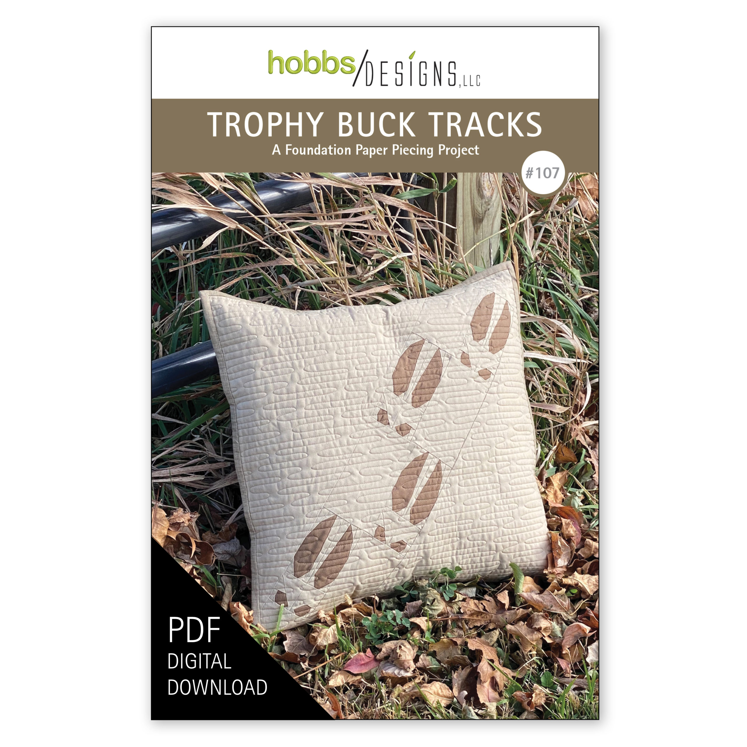 Trophy Buck Tracks Pillow Pattern