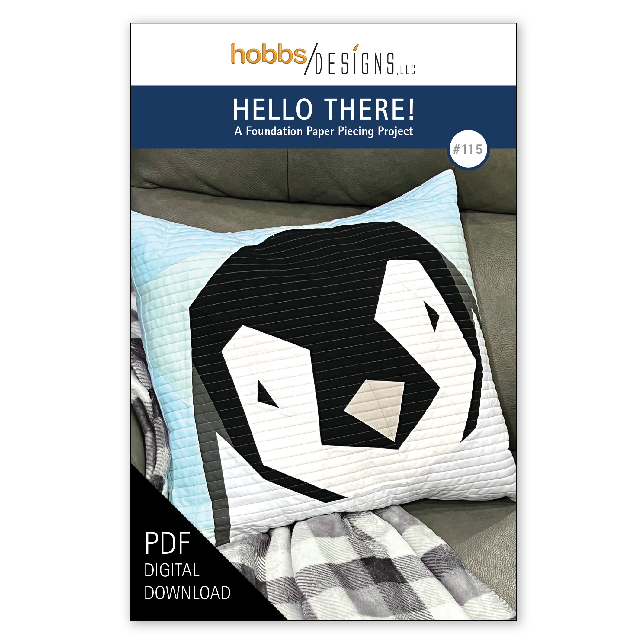 Hello There! Digital Quilt Pattern Cover